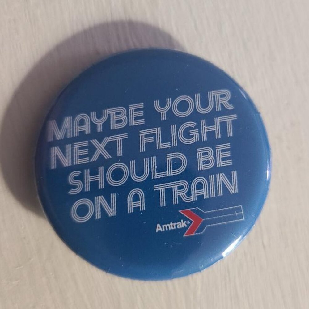 Amtrak Train Logo Vintage Lapel Pin Button